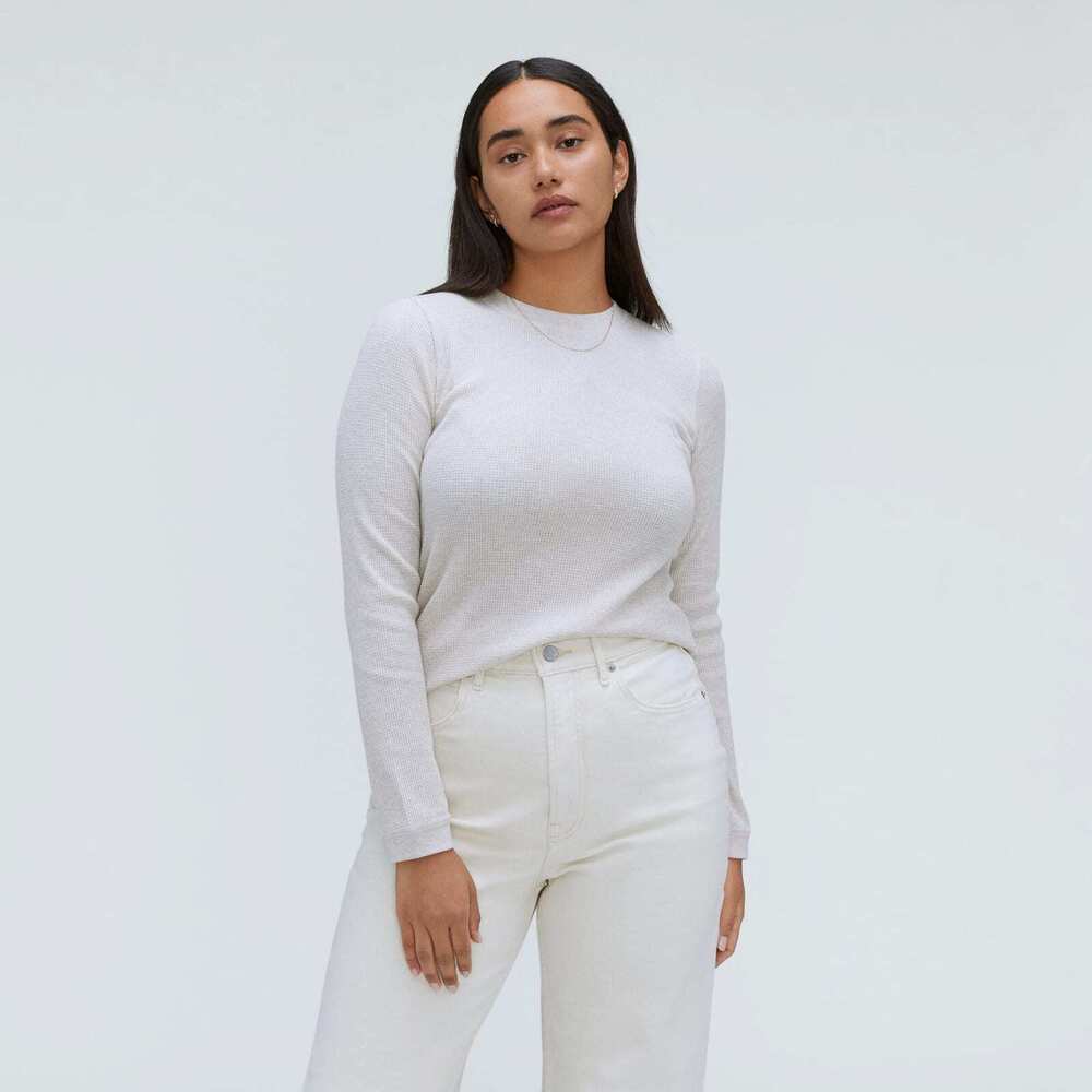 Everlane The Organic Cotton Waffle Tee Tan Base - Size M